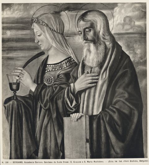 Istituto Italiano d'Arti Grafiche — Bergamo, Accademia Carrara. Gerolamo da Santa Croce: S. Giacomo e S. Maria Maddalena. — insieme